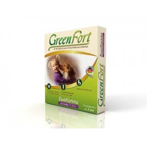 Капли GreenFort от блох для средних собак(10-25кг), 3 пипетки