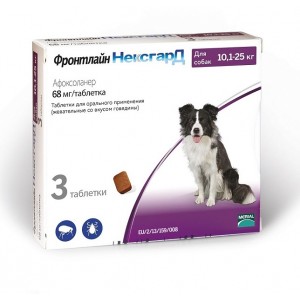 Merial Фронтлайн НексгарД таблетки жевательные для собак 10-25 кг 68 мг № 3 L