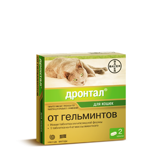 Bayer Дронтал для кошек 2 таб.