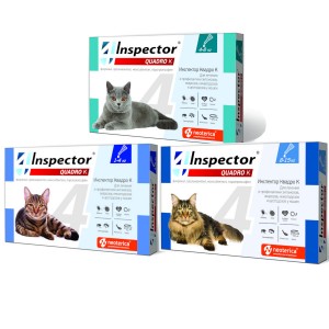 Inspector капли от внешних и внутренних паразитов для кошек