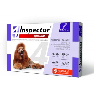Inspector капли от внешних и внутренних паразитов для собак от 10 до 25 кг
