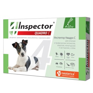 Inspector капли от внешних и внутренних паразитов для собак от 4 до 10 кг