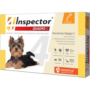 Inspector капли от внешних и внутренних паразитов для собак от 1 до 4 кг