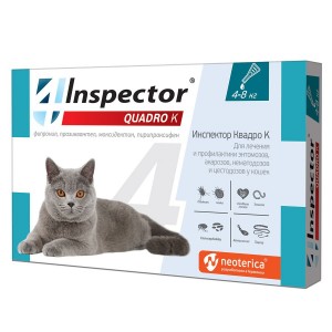 Inspector капли от внешних и внутренних паразитов для кошек от 4 до 8 кг