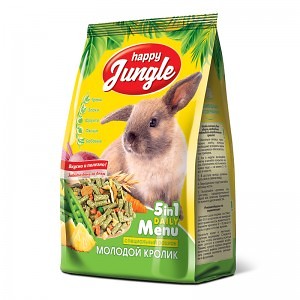 Корм для для молодых кроликов Happy Jungle, 400г