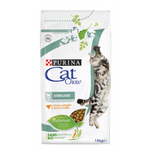 Корм Cat Chow Adult Sterilised для стерилизованных кошек и кастрированных котов, 1,5кг