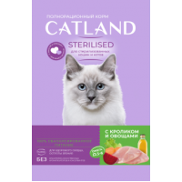 Catland для стерилизованных кошек, Кролик и овощи, 1,3кг