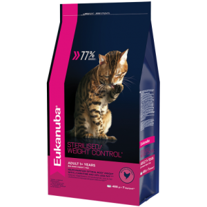 Eukanuba Cat корм для взрослых кошек с избыточным весом и стерилизованных 1,5 кг