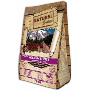 Natural Greatness Wild Instinct Recipe с индейкой, для кошек всех возрастов, 2 кг