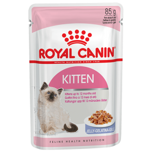 Упаковка из 12 шт Royal Canin Kitten Instinctive Мелкие кусочки в желе для котят от 4 до 12 месяцев, 85г