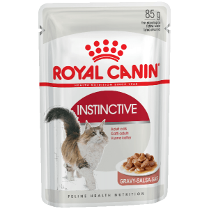 Упаковка из 12 шт Royal Canin Instinctive в соусе для взрослых кошек от 1 года до 7 лет. 