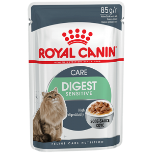 Royal Canin Digest Sensitive в соусе, для улучшения пищеварения у взрослых домашних кошек в возрасте старше 1 года. 85г
