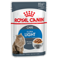Royal Canin Ultra Light (в соусе) для кошек, склонных к полноте. 85г