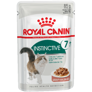 Упаковка из 12 шт Royal Canin Instinctive +7 в соусе для взрослых кошек старше 7 лет. 85г