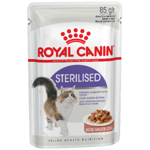 Упаковка из 12 шт Royal Canin Sterilised в соусе для стерилизованных кошек старше 1 года. 85г