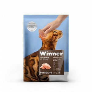 Корм сухой Winner 2 кг для кошек всех пород из курицы