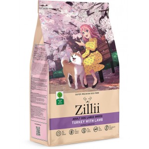 Сухой корм Zillii для собак крупных пород, индейка и ягнёнок, 15кг