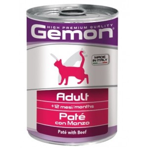 Gemon Cat консервы для кошек паштет говядина 400г