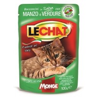 Пауч для кошек Lechat говядина и овощи 100г