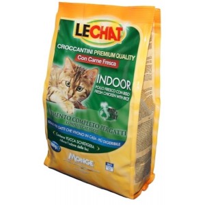 Lechat Cat Indoor корм для домашних кошек со свежей курицей и рисом 400г