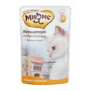 Пауч для кошек Мнямс Каччиаторе по-неаполитански (курица с томатами), 85г