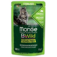 Пауч Monge BWild для стерилизованных кошек,  кабан с овощами, 85г