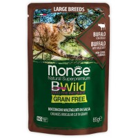Пауч Monge BWild  для котят и кошек крупных пород, буйвол с овощами, 85г