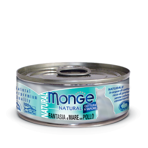 Monge Cat Natural консервы для кошек морепродукты с курицей 80 г