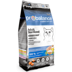 Корм ProBalance Sterilized для стерилизованных кошек, 1,8кг
