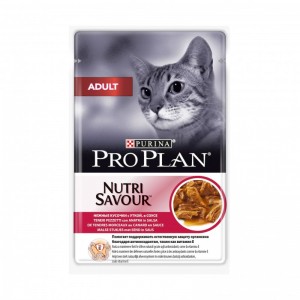 Консервы для взрослых кошек Purina Pro Plan Adult, утка, пауч, 85 г