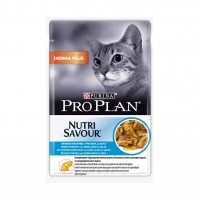 Пауч Pro Plan  для кошек с чувствительной кожей, треска в соусе, 85 г