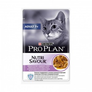 Консервы для кошек старше 7 лет Purina Pro Plan Adult 7+, индейка в соусе, пауч, 85 г
