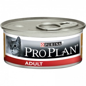 Консервы для взрослых кошек Purina Pro Plan Adult, курица, банка, 85 г