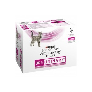 Консервы Purina Pro Plan Veterinary Diets UR Urinary для кошек с болезнями нижних отделов мочевыводящих путей, лосось, пауч, 85 г