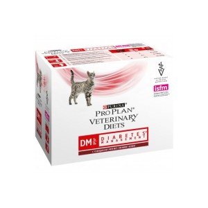 Консервы Purina Pro Plan Veterinary Diets DM для кошек с диабетом, говядина, пауч, 85 г
