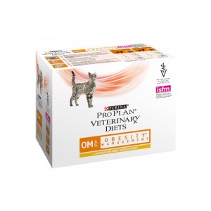 Консервы Purina Pro Plan Veterinary Diets OM для кошек с ожирением, курица, пауч, 85 г