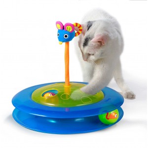 Petstages игрушка для кошек "Трек с двумя мячиками" диаметр основания 27 см
