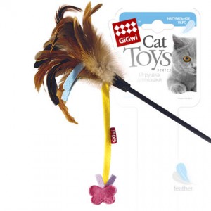 GiGwi Игрушка для кошек Дразнилка с бабочкой