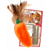 Игрушка для кошек Kong "Морковь" 15 см, плюш с тубом кошачьей мяты