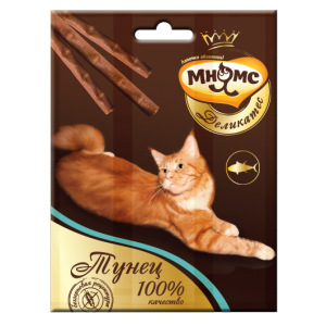 Лакомство Мнямс Деликатес палочки 9 см для кошек с тунцом, 3х4г