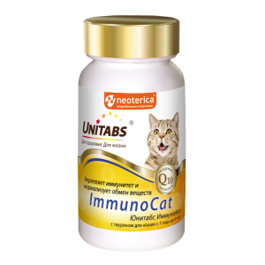 Витаминно-минеральный комплекс для кошек Unitabs ImmunoCat для иммунитета, 120 таб.