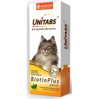 Паста Unitabs BiotinPlus  для кошек для шерсти, 120 мл