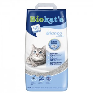 BIOKAT'S BIANCO наполнитель комкующийся белый 10 кг