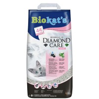 Наполнитель BIOKAT'S Diamond Care FRESH комкующийся с активированным углем с ароматизатором 8л
