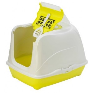 Moderna Flip Cat био-туалет 50x39x37h см с совком, желтый