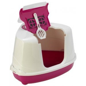 Moderna Flip Corner био-туалет угловой 55х45х38h см с совком, розовый