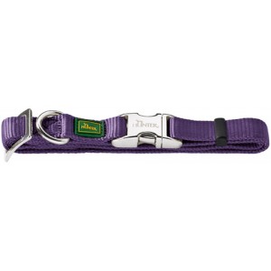 Ошейник для собак Hunter ALU-Strong L, нейлоновый с металлической застежкой, фиолетовый, 45-65см*25мм