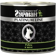 Консервы Четвероногий Гурман Platinum line для собак, Рубец говяжий в желе 500 г