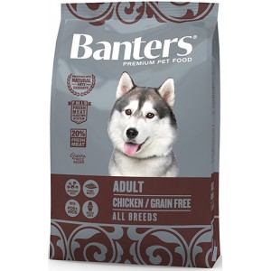 Banters Adult Беззерновой с курицей, для взрослых собак любой породы с чувствительной пищеварительной системой, 3 кг