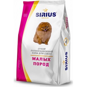 Sirius корм для собак мелких пород, 1,2кг 